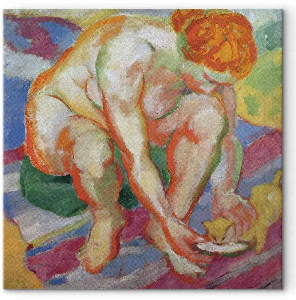 Artgeist Paveikslas - Franz Marc – Nude with cat