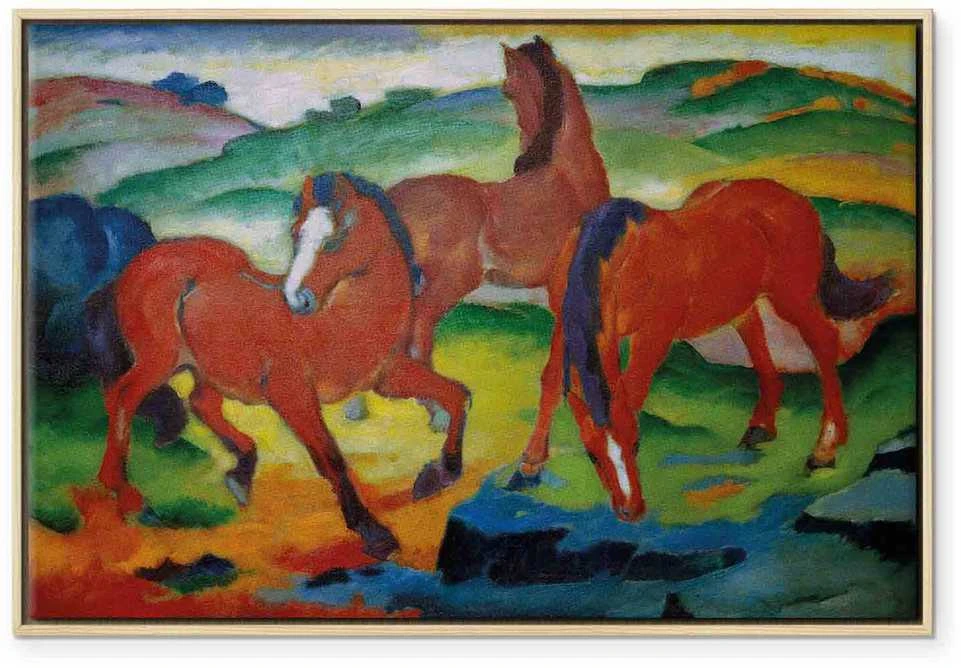 Artgeist Paveikslas - Franz Marc – The Raudona Horses (Grazing Horses IV)