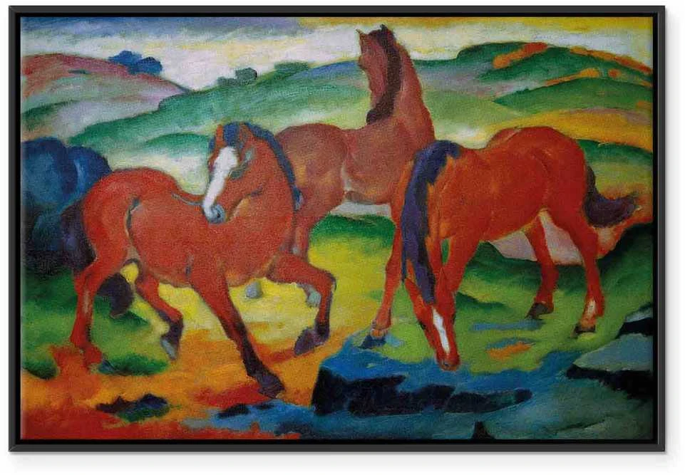 Artgeist Paveikslas - Franz Marc – The Raudona Horses (Grazing Horses IV)
