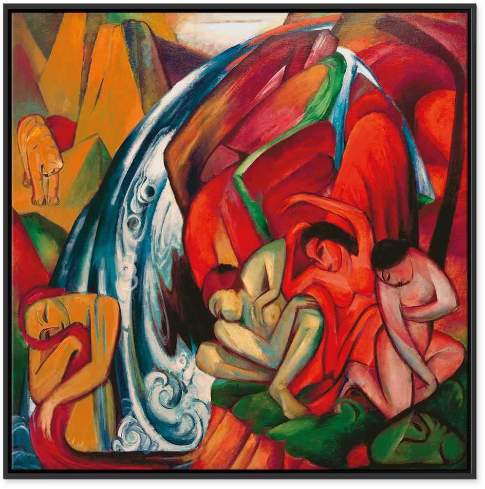 Artgeist Paveikslas - Franz Marc – The waterfall (Women under a waterfall)