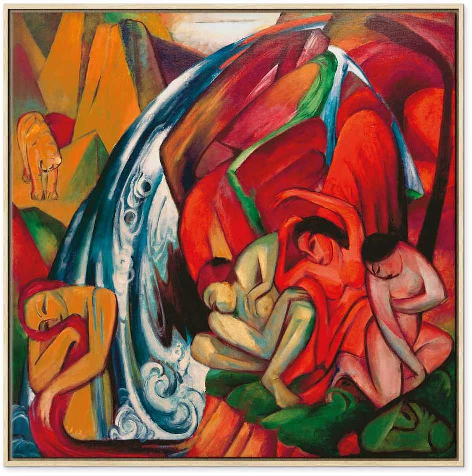 Artgeist Paveikslas - Franz Marc – The waterfall (Women under a waterfall)