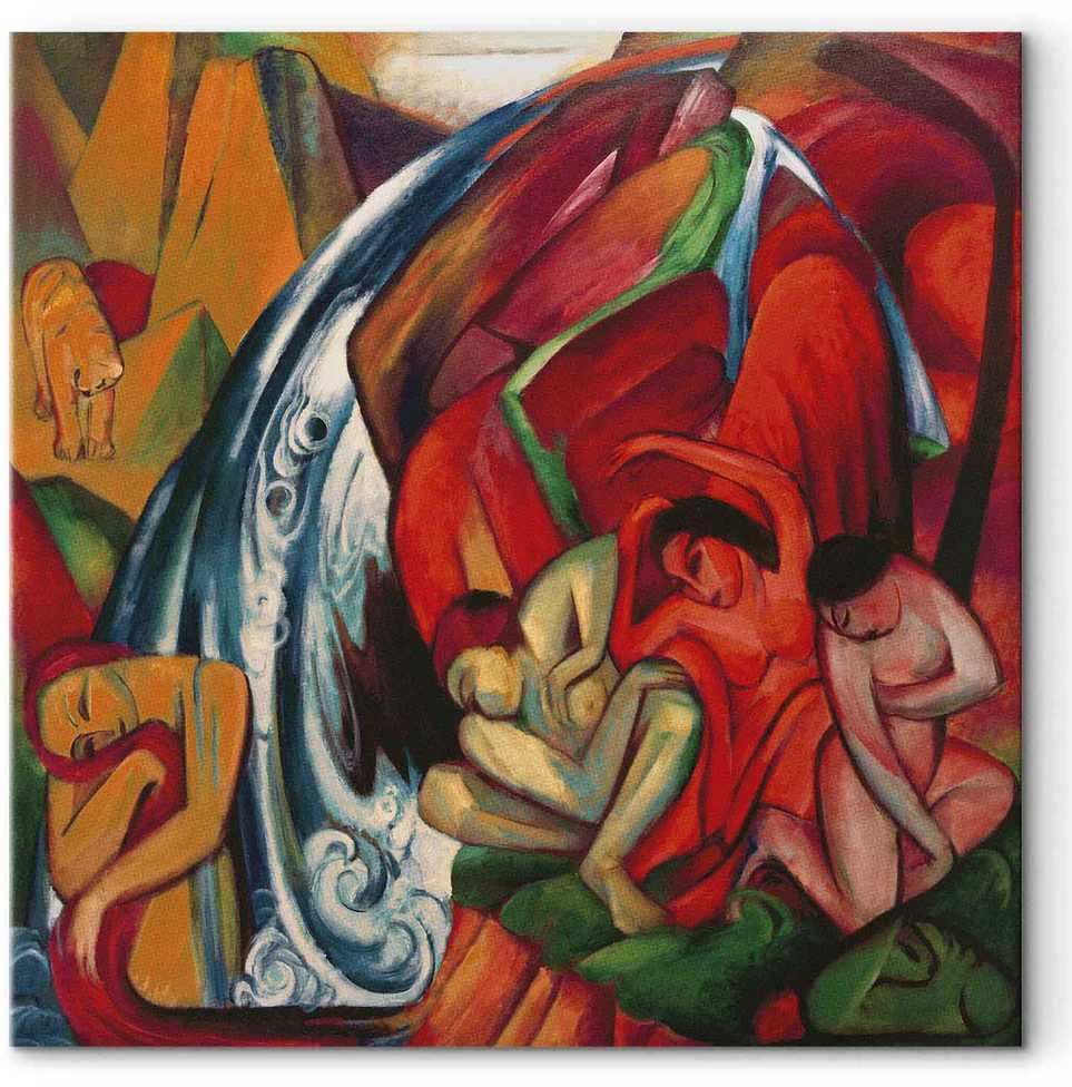 Artgeist Paveikslas - Franz Marc – The waterfall (Women under a waterfall)