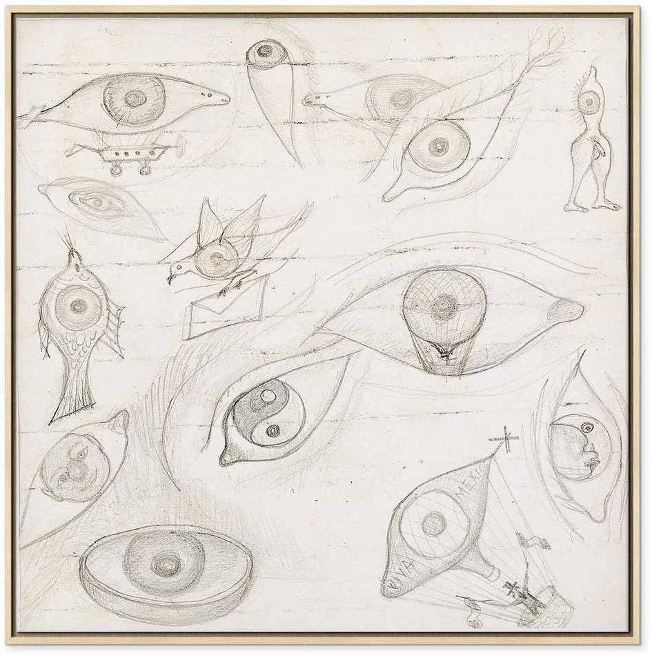 Artgeist Paveikslas - Frida Kahlo – Drawing of Eyes