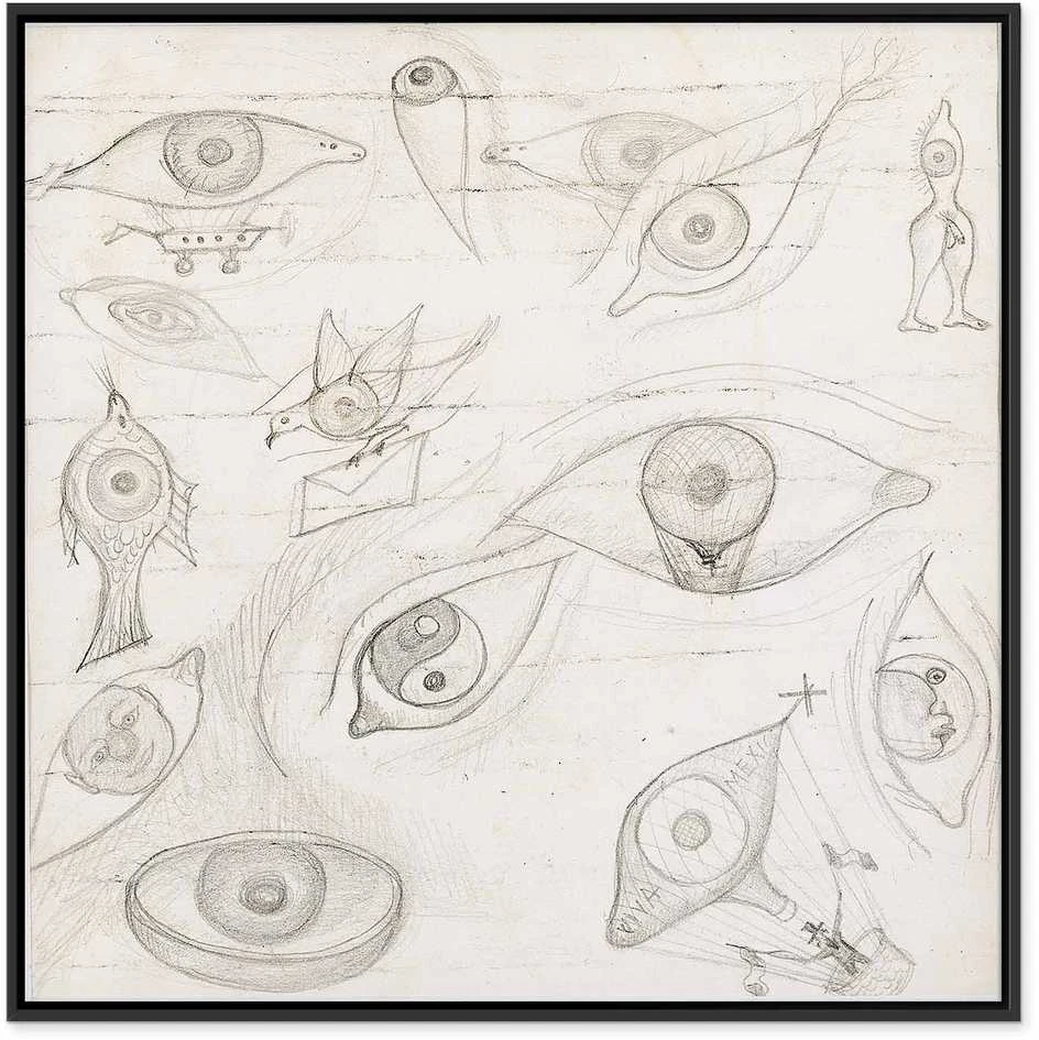 Artgeist Paveikslas - Frida Kahlo – Drawing of Eyes