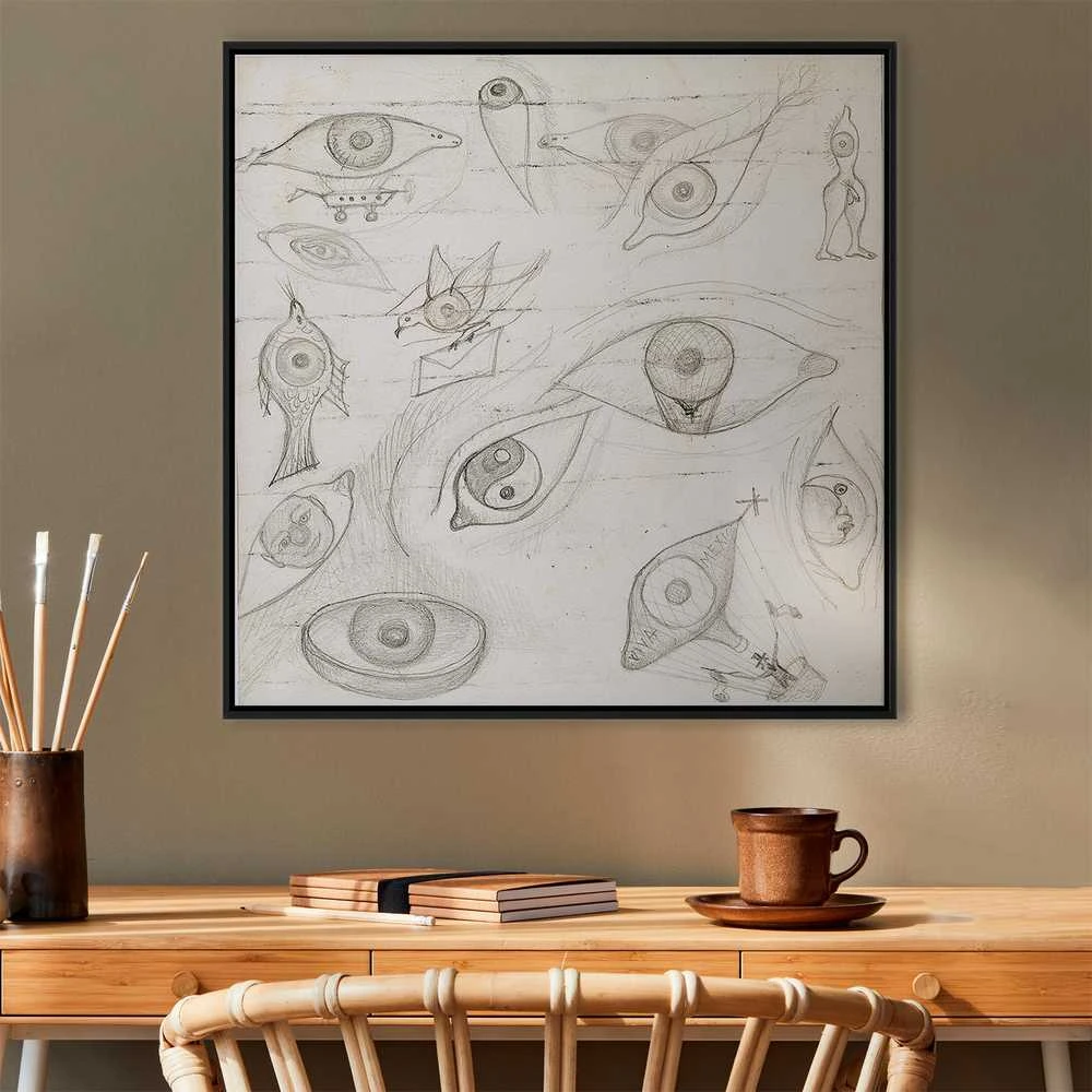 Artgeist Paveikslas - Frida Kahlo – Drawing of Eyes