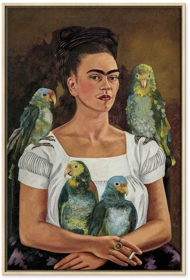 Artgeist Paveikslas - Frida Kahlo – Me and My Parrots