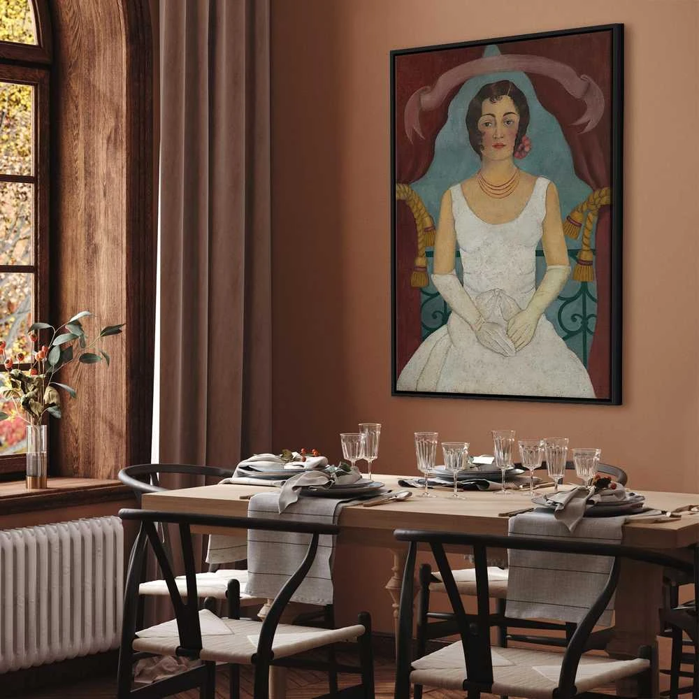 Artgeist Paveikslas - Frida Kahlo – Portrait of a Lady in Baltas
