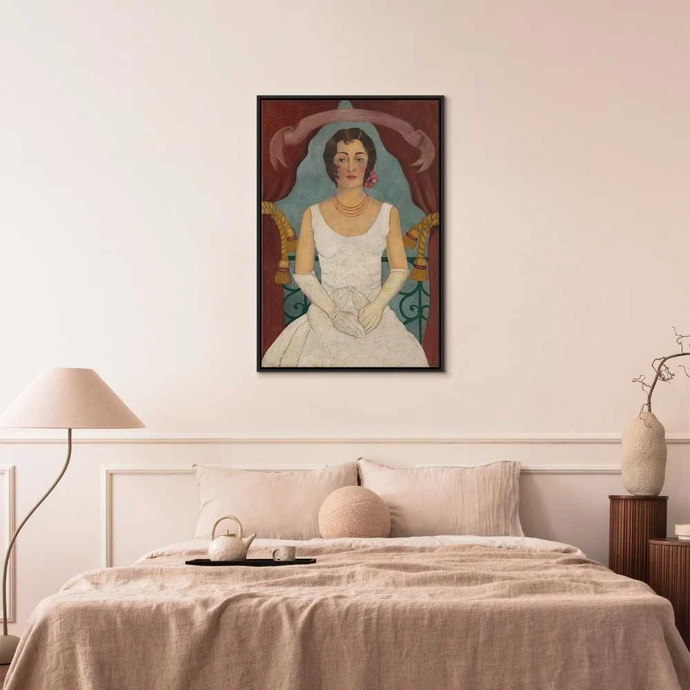 Artgeist Paveikslas - Frida Kahlo – Portrait of a Lady in Baltas