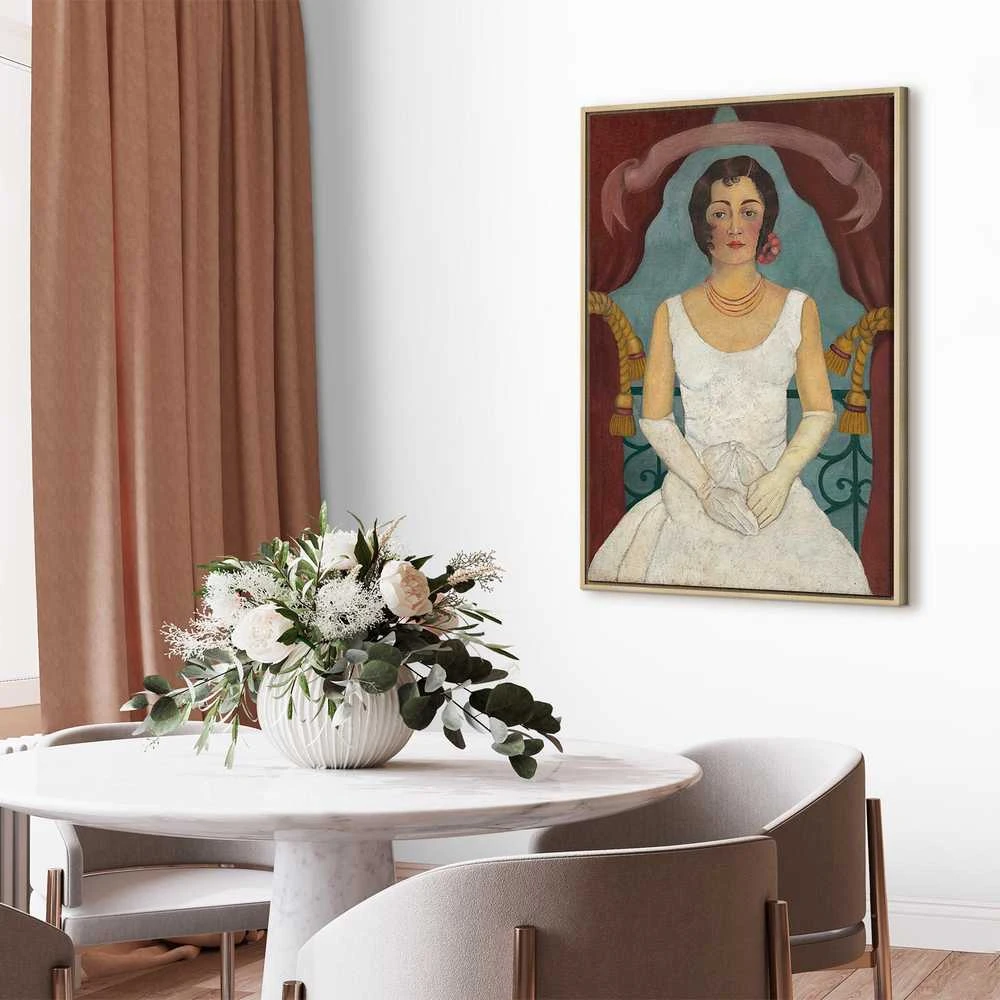 Artgeist Paveikslas - Frida Kahlo – Portrait of a Lady in Baltas