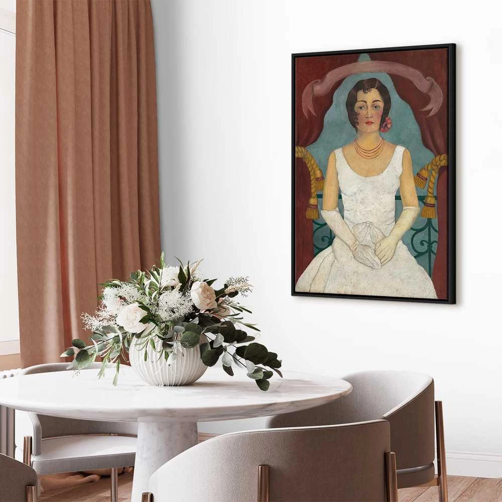 Artgeist Paveikslas - Frida Kahlo – Portrait of a Lady in Baltas