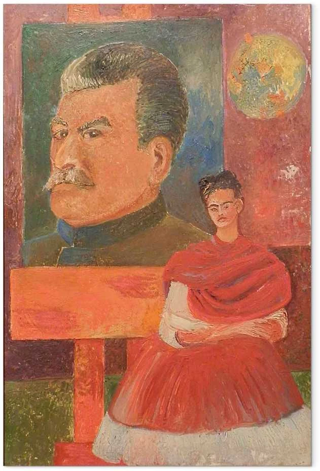 Artgeist Paveikslas - Frida Kahlo – Self-Portrait with Stalin