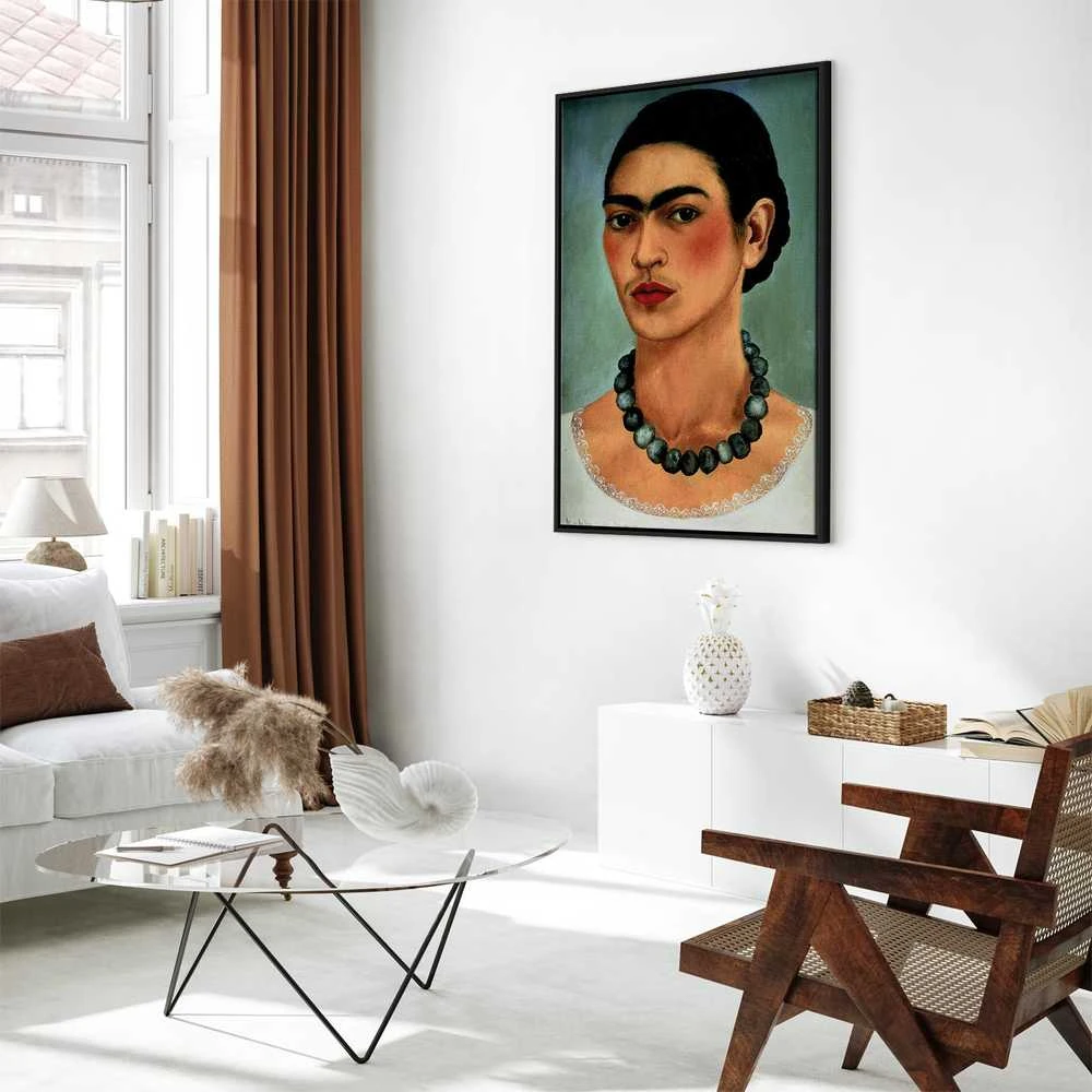Artgeist Paveikslas - Frida Kahlo – Self-Portrait with Beaded Necklace