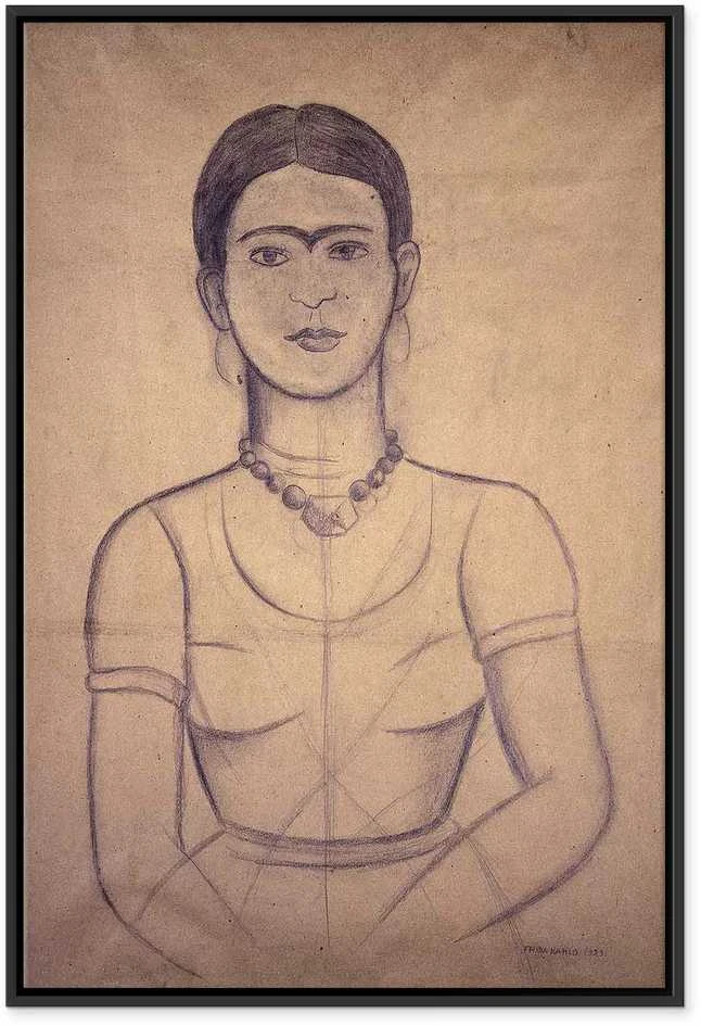 Artgeist Paveikslas - Frida Kahlo – Self-Portrait, 1929 (charcoal drawing)