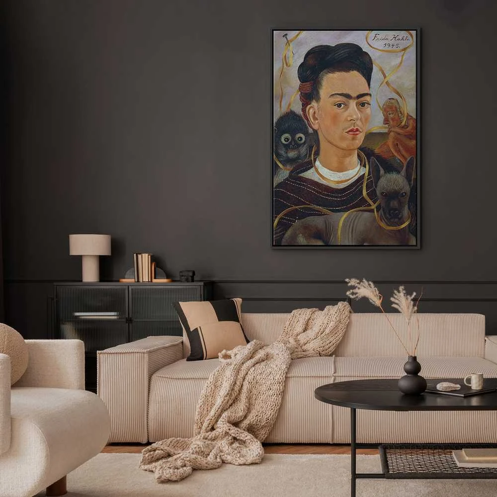 Artgeist Paveikslas - Frida Kahlo – Self-Portrait with Changuito