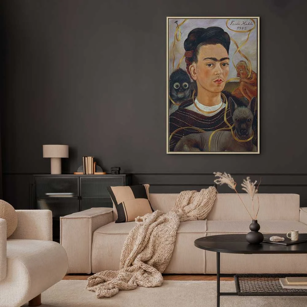 Artgeist Paveikslas - Frida Kahlo – Self-Portrait with Changuito