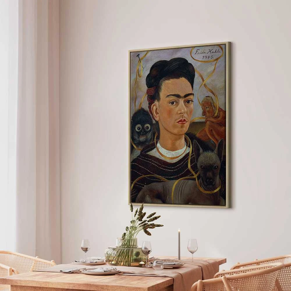 Artgeist Paveikslas - Frida Kahlo – Self-Portrait with Changuito