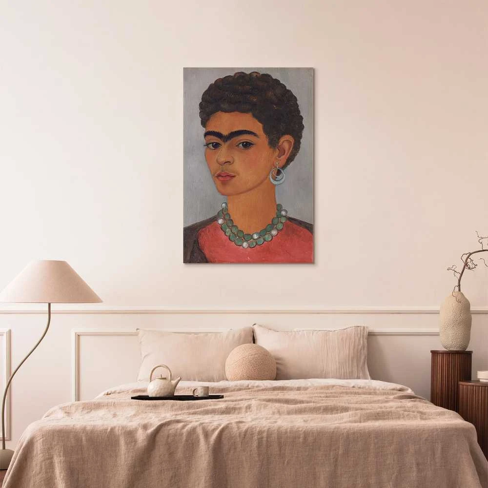 Artgeist Paveikslas - Frida Kahlo – Self-Portrait with Skirtas garbanotiems plaukams Hair