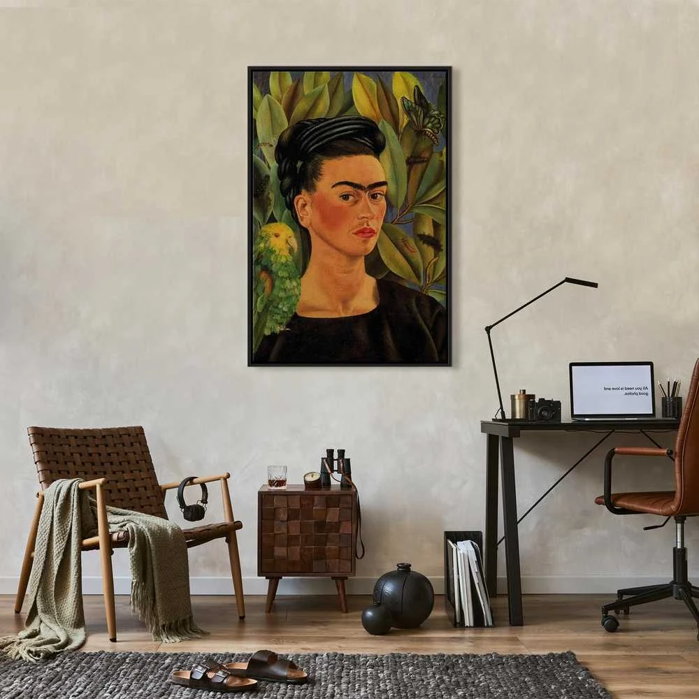 Artgeist Paveikslas - Frida Kahlo – Self-Portrait with Bonito