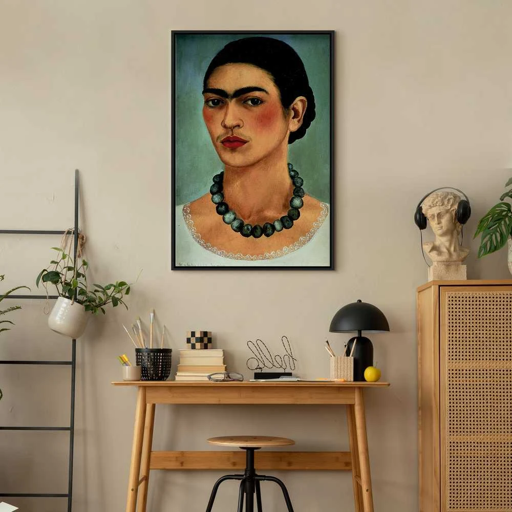 Artgeist Paveikslas - Frida Kahlo – Self-Portrait with Beaded Necklace