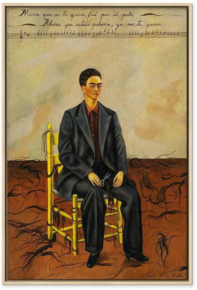 Artgeist Paveikslas - Frida Kahlo – Self-Portrait with Cropped Hair
