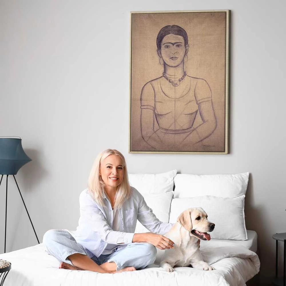 Artgeist Paveikslas - Frida Kahlo – Self-Portrait, 1929 (charcoal drawing)