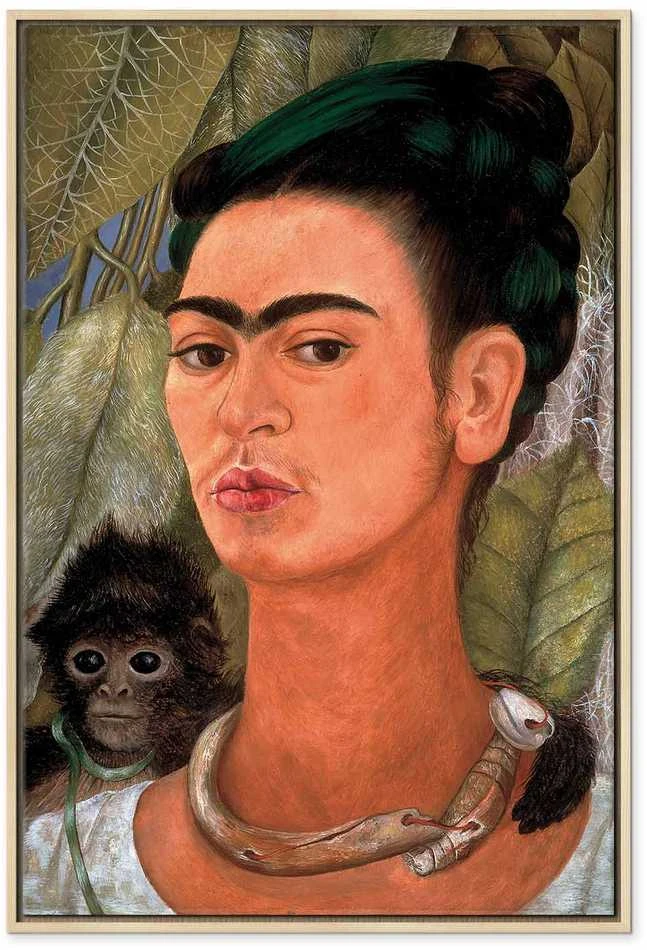 Artgeist Paveikslas - Frida Kahlo – Self-Portrait with Monkey
