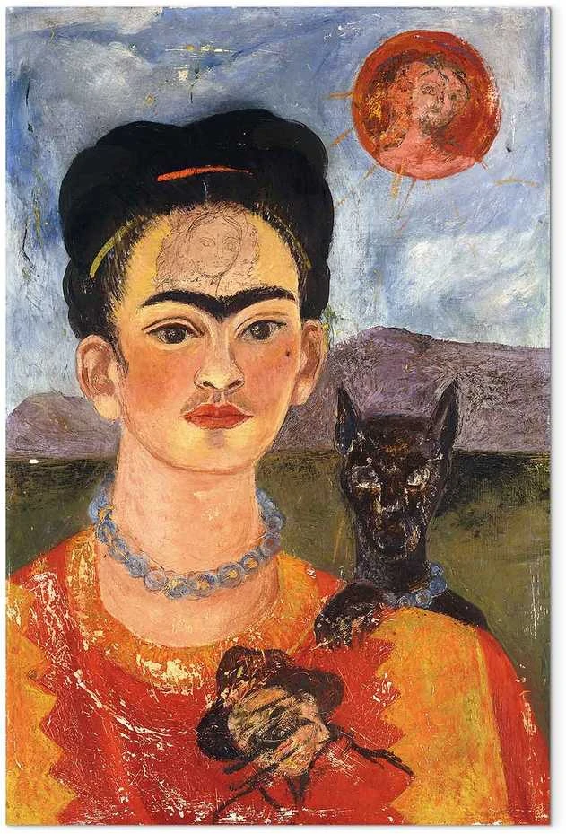 Artgeist Paveikslas - Frida Kahlo – Self-Portrait with Diego on My Breast