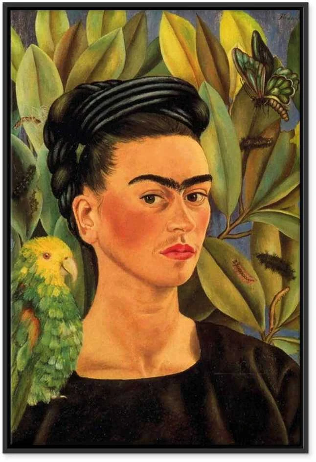 Artgeist Paveikslas - Frida Kahlo – Self-Portrait with Bonito