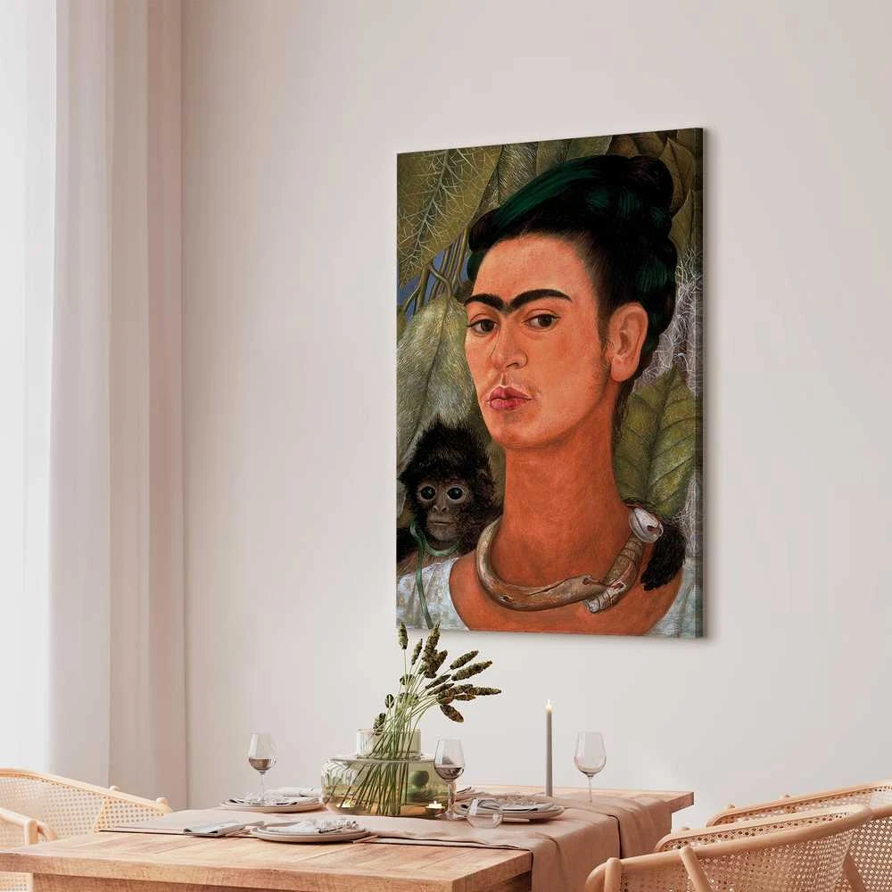 Artgeist Paveikslas - Frida Kahlo – Self-Portrait with Monkey