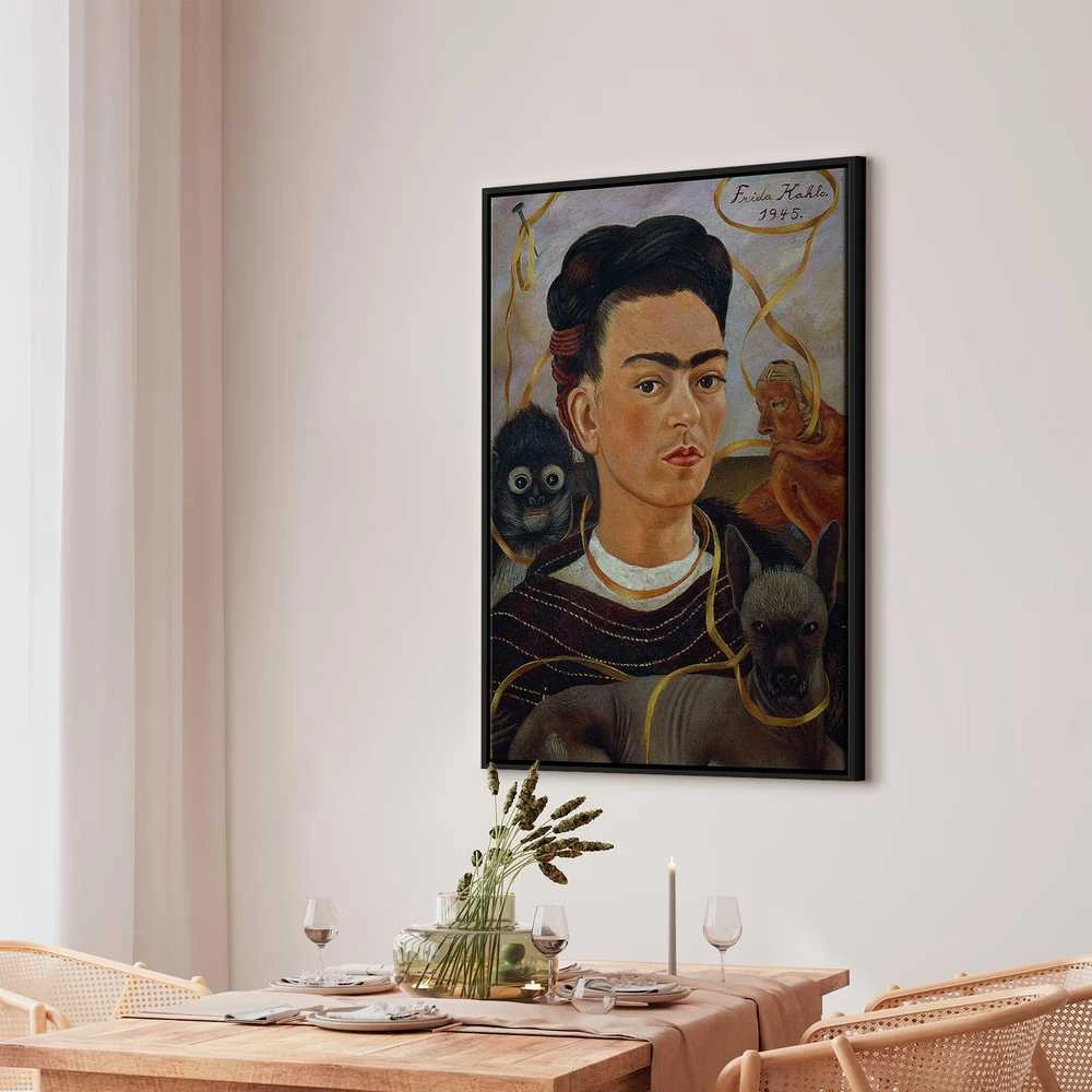 Artgeist Paveikslas - Frida Kahlo – Self-Portrait with Changuito