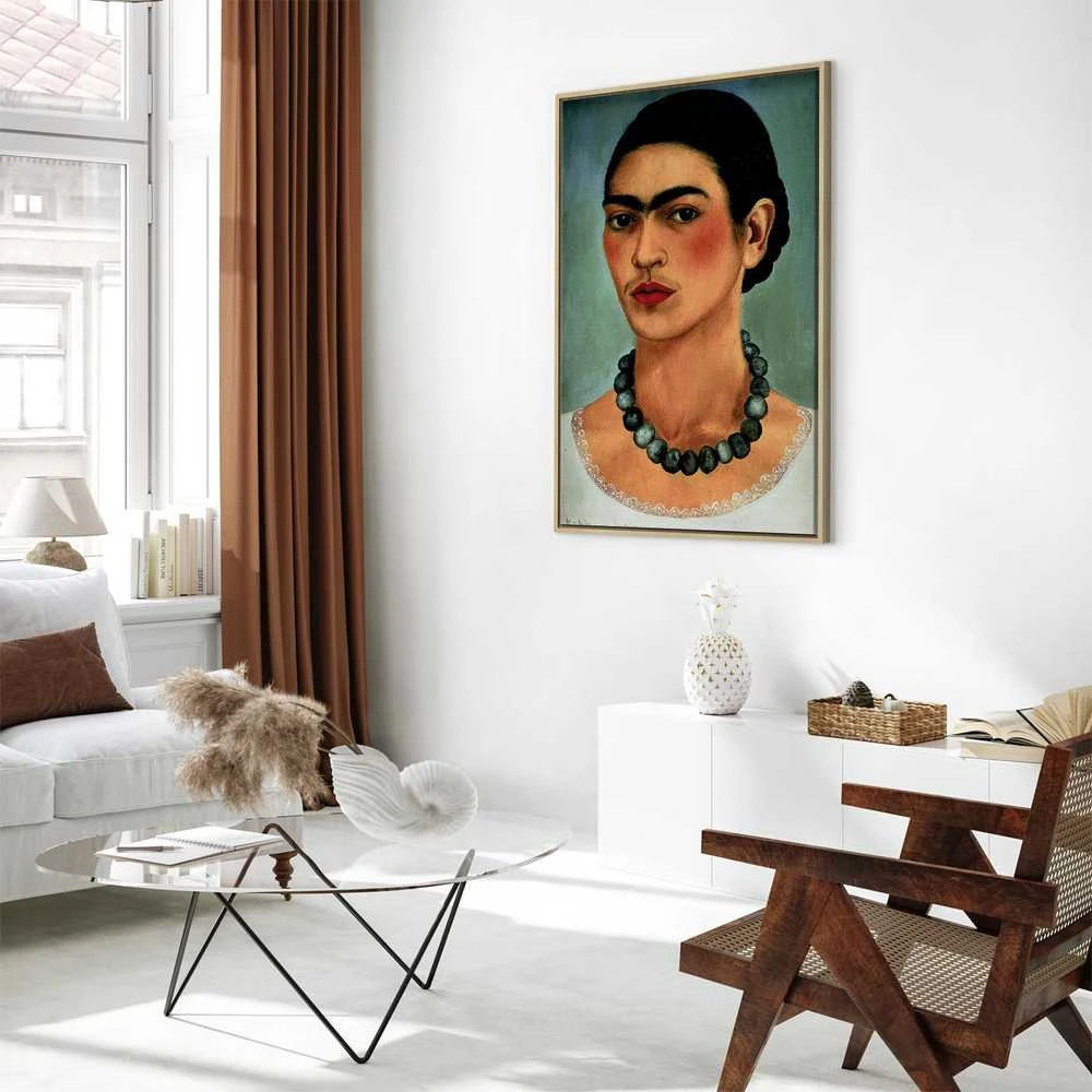 Artgeist Paveikslas - Frida Kahlo – Self-Portrait with Beaded Necklace