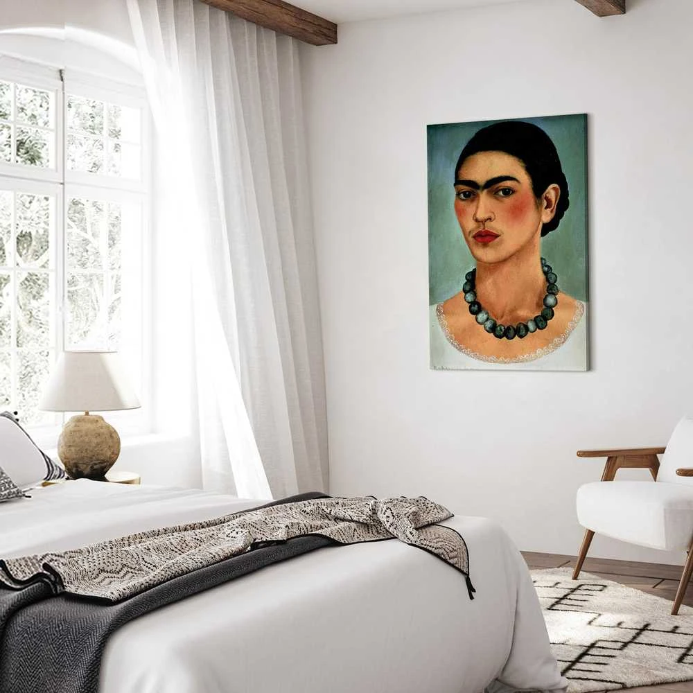 Artgeist Paveikslas - Frida Kahlo – Self-Portrait with Beaded Necklace