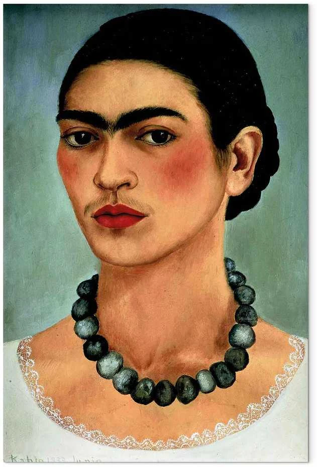 Artgeist Paveikslas - Frida Kahlo – Self-Portrait with Beaded Necklace