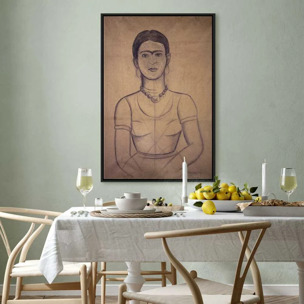 Artgeist Paveikslas - Frida Kahlo – Self-Portrait, 1929 (charcoal drawing)