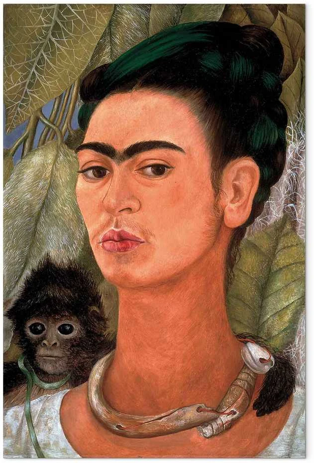 Artgeist Paveikslas - Frida Kahlo – Self-Portrait with Monkey