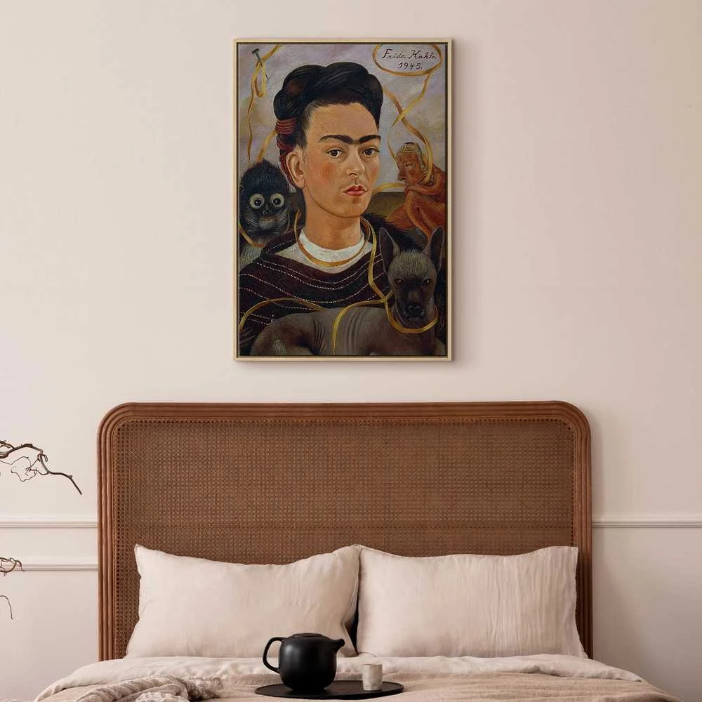 Artgeist Paveikslas - Frida Kahlo – Self-Portrait with Changuito