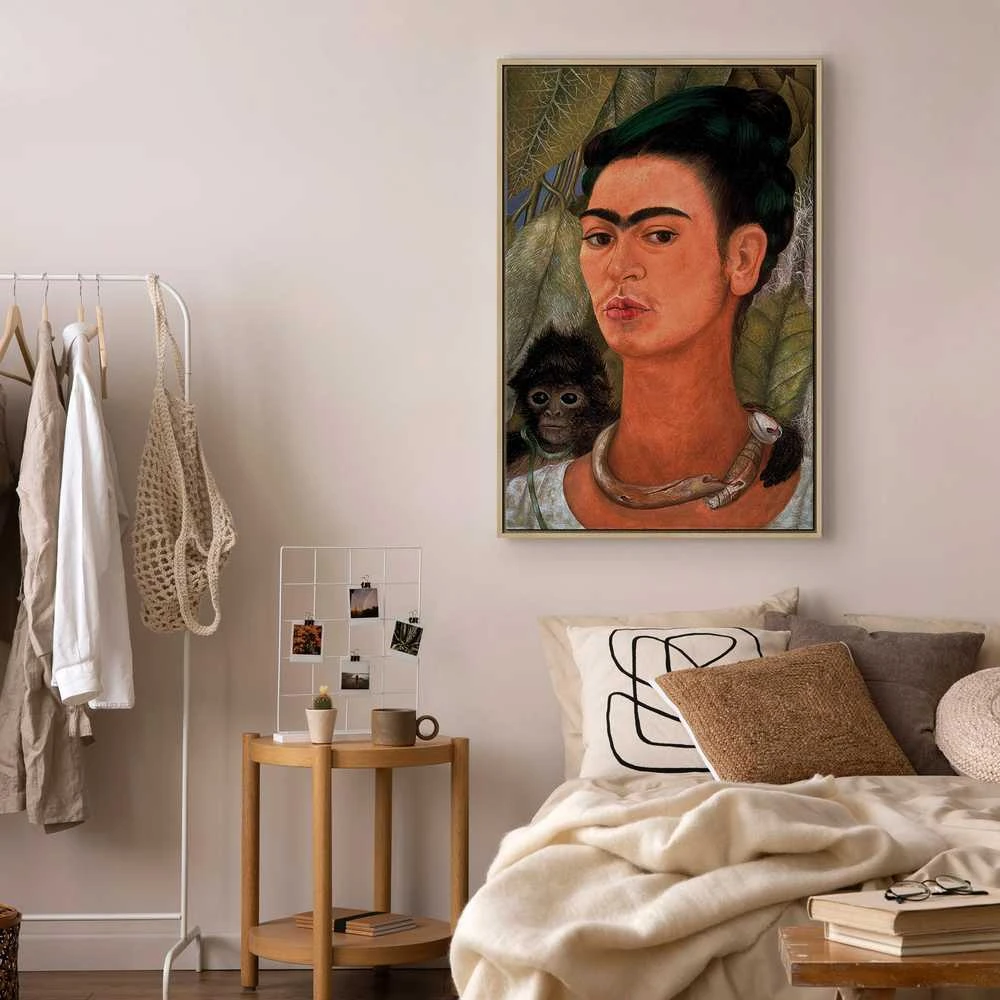 Artgeist Paveikslas - Frida Kahlo – Self-Portrait with Monkey