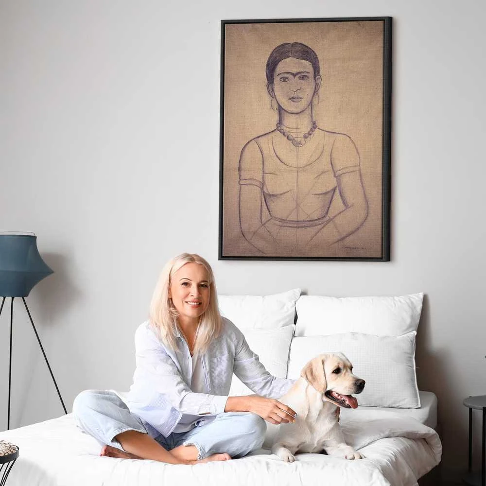 Artgeist Paveikslas - Frida Kahlo – Self-Portrait, 1929 (charcoal drawing)
