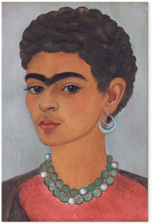 Artgeist Paveikslas - Frida Kahlo – Self-Portrait with Skirtas garbanotiems plaukams Hair