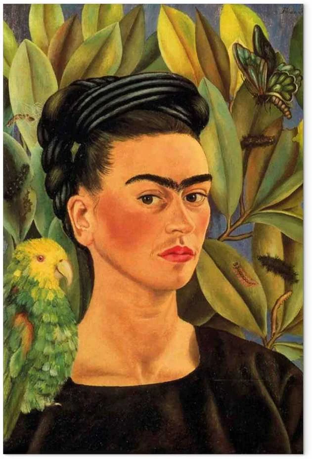 Artgeist Paveikslas - Frida Kahlo – Self-Portrait with Bonito