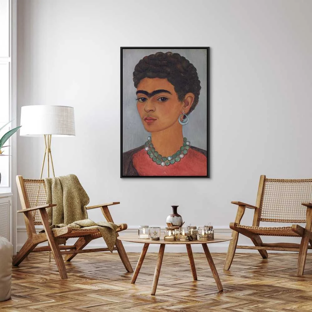 Artgeist Paveikslas - Frida Kahlo – Self-Portrait with Skirtas garbanotiems plaukams Hair