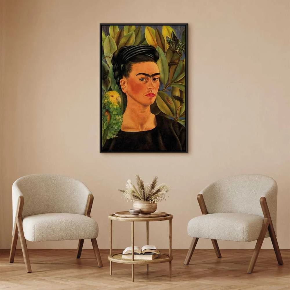 Artgeist Paveikslas - Frida Kahlo – Self-Portrait with Bonito