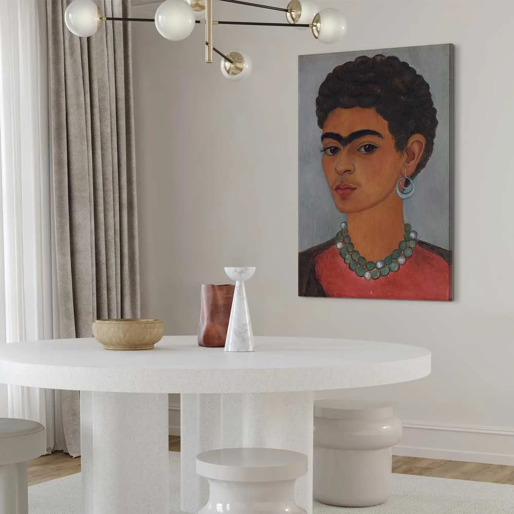 Artgeist Paveikslas - Frida Kahlo – Self-Portrait with Skirtas garbanotiems plaukams Hair