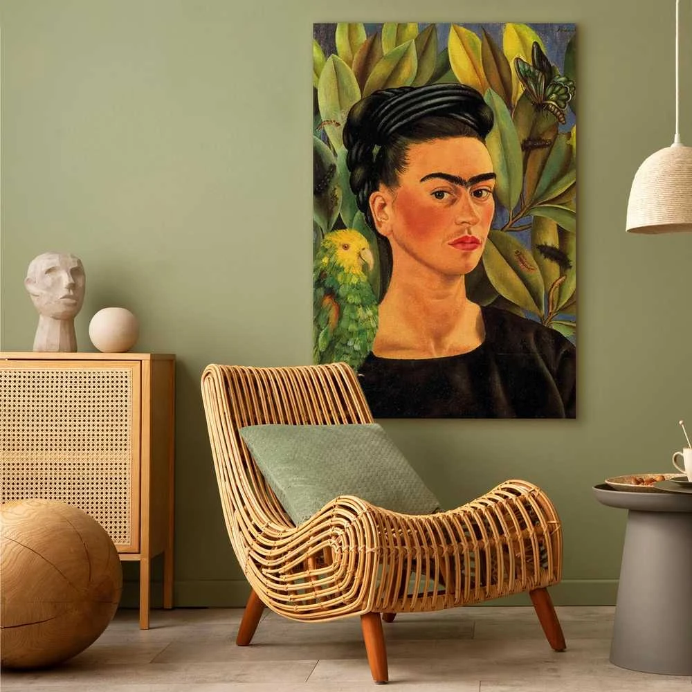 Artgeist Paveikslas - Frida Kahlo – Self-Portrait with Bonito