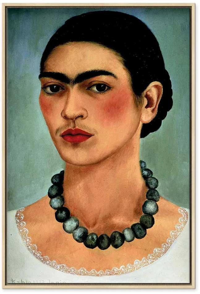 Artgeist Paveikslas - Frida Kahlo – Self-Portrait with Beaded Necklace