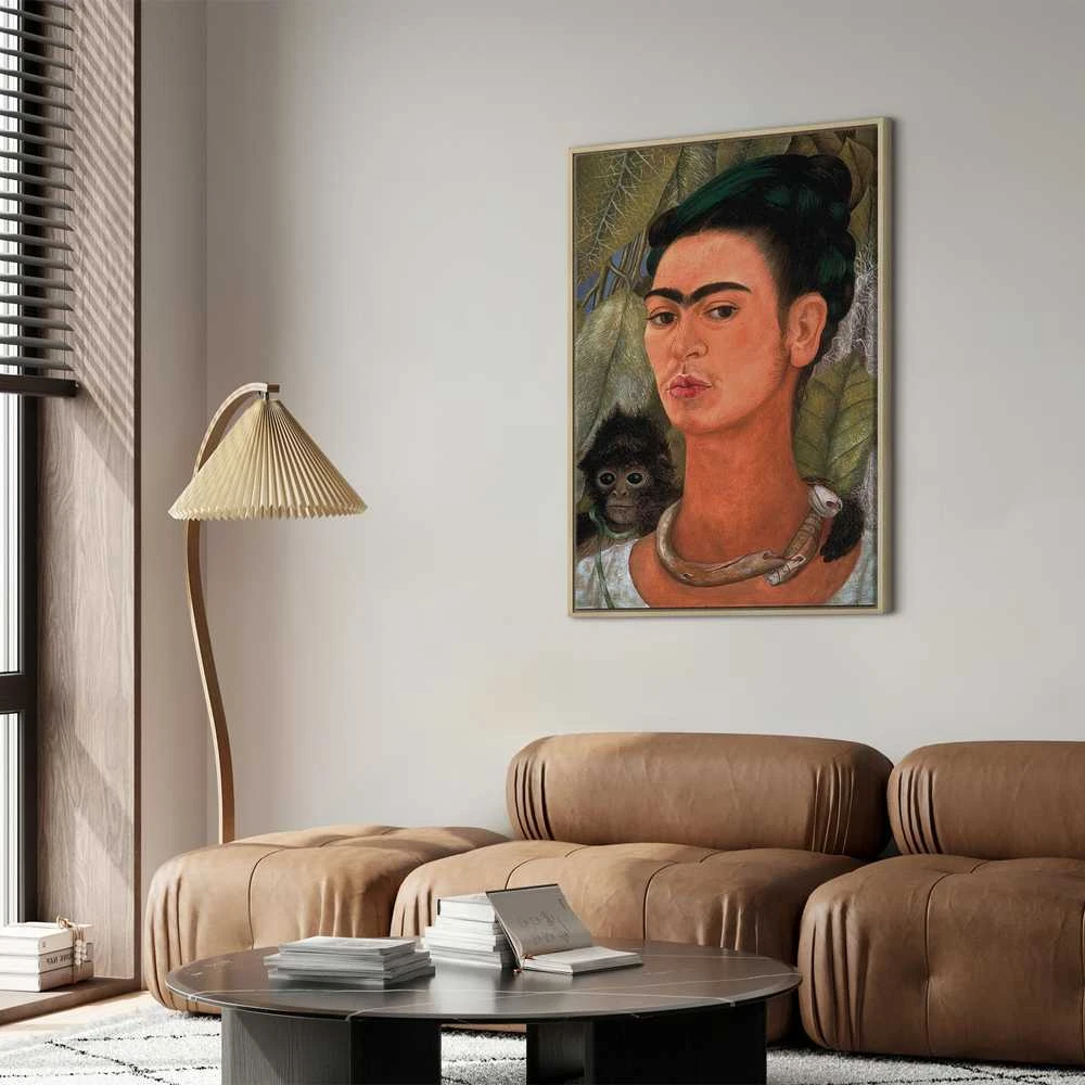 Artgeist Paveikslas - Frida Kahlo – Self-Portrait with Monkey