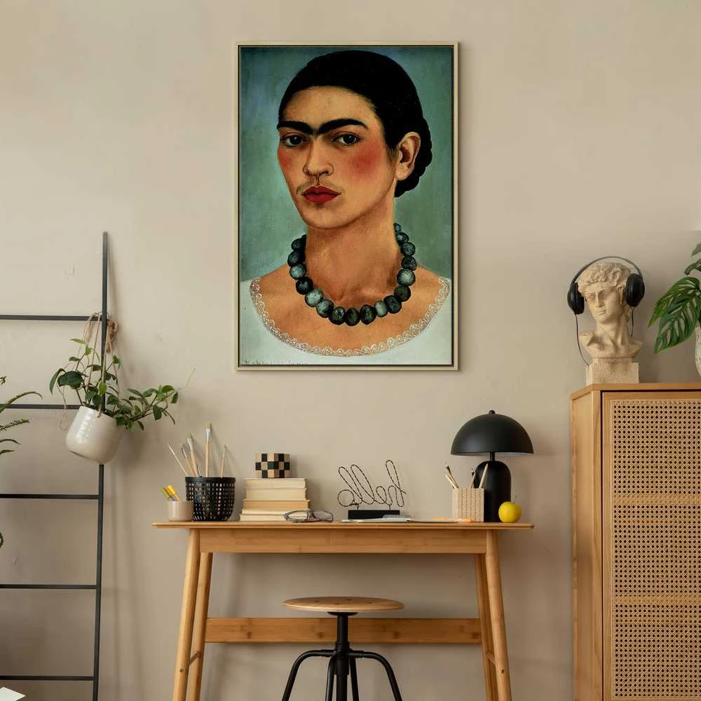 Artgeist Paveikslas - Frida Kahlo – Self-Portrait with Beaded Necklace