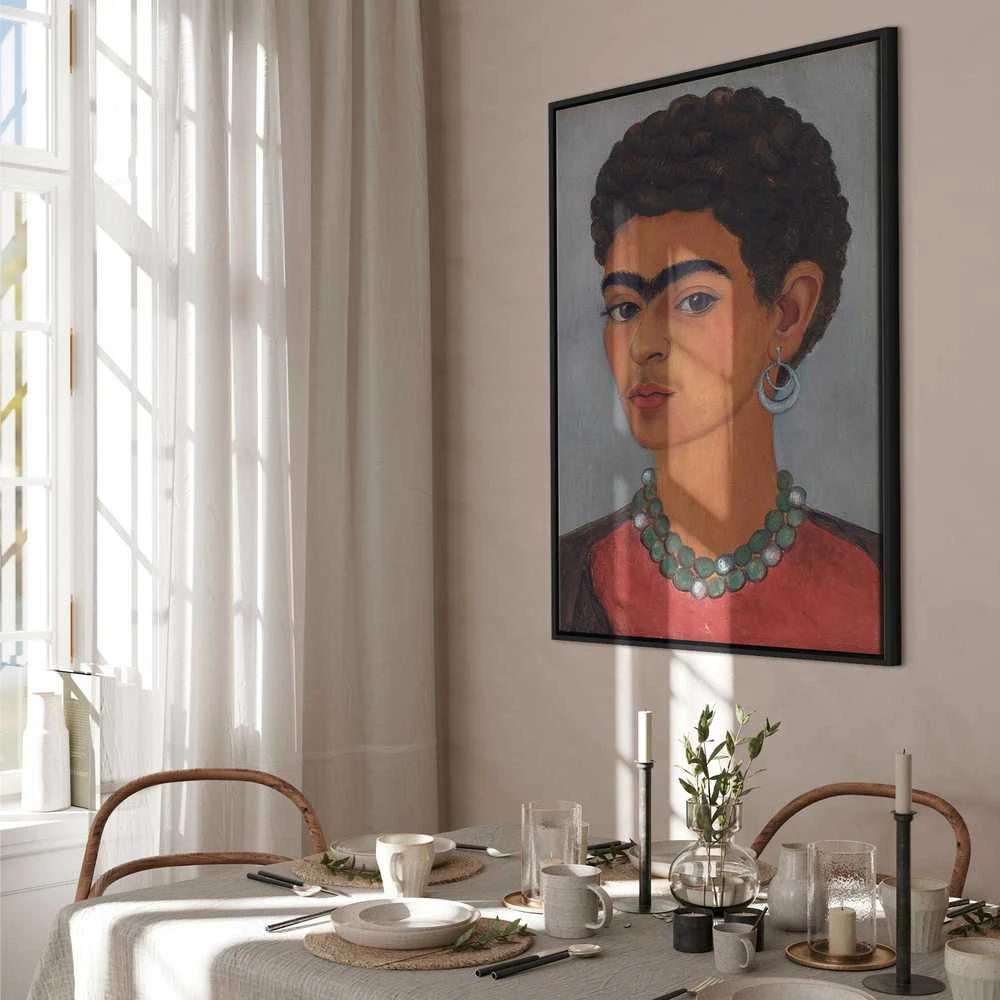 Artgeist Paveikslas - Frida Kahlo – Self-Portrait with Skirtas garbanotiems plaukams Hair