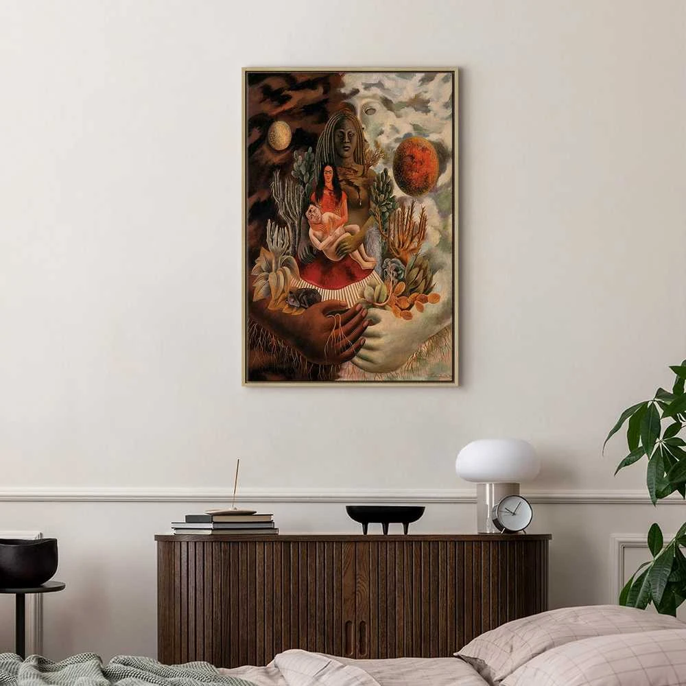 Artgeist Paveikslas - Frida Kahlo – The Love Embrace of the Universe, the Earth (Mexico), Myself, Diego, and Señor Xolotl