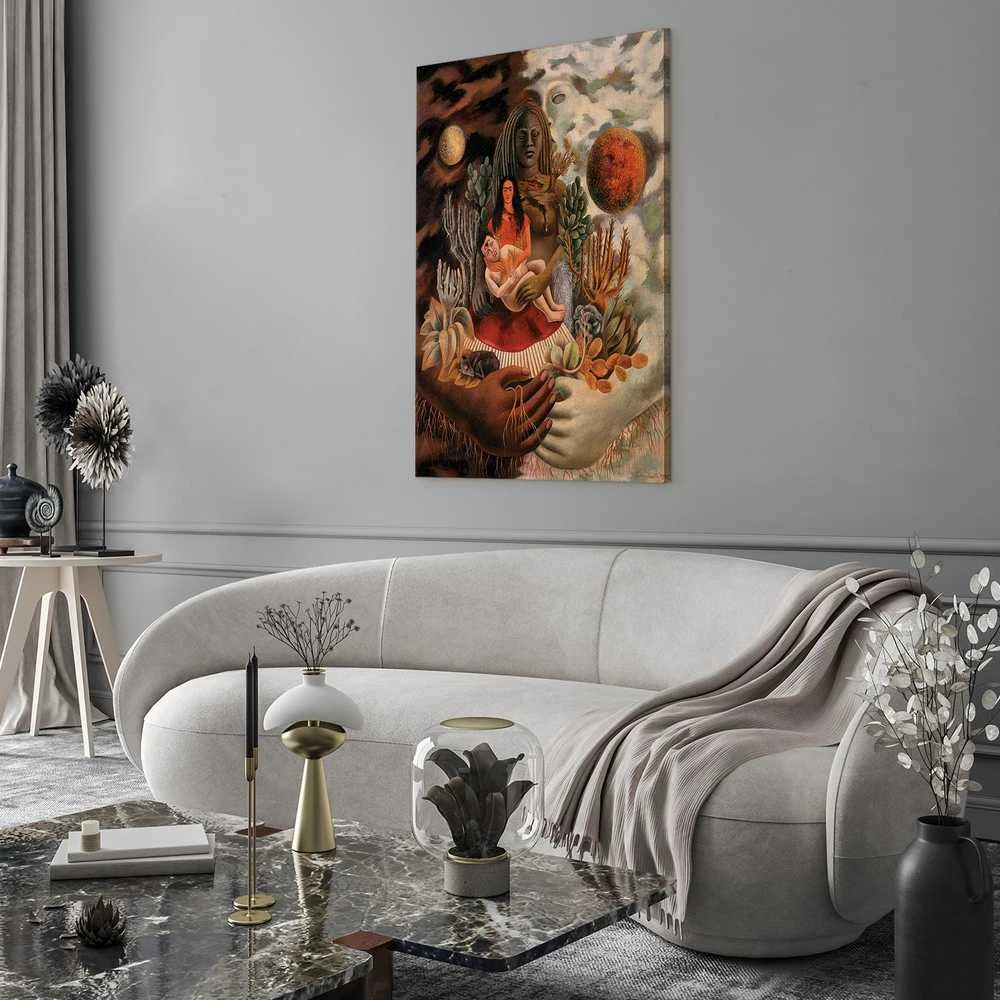 Artgeist Paveikslas - Frida Kahlo – The Love Embrace of the Universe, the Earth (Mexico), Myself, Diego, and Señor Xolotl